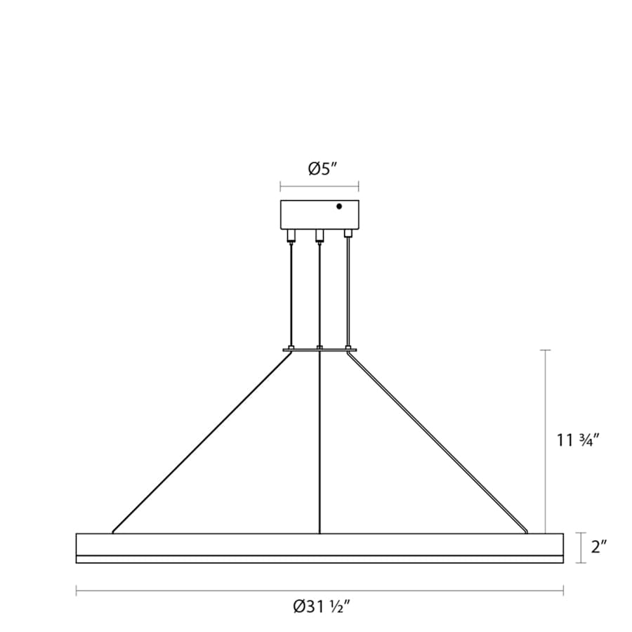 Sonneman Corona 32" Wide LED Ring Chandelier