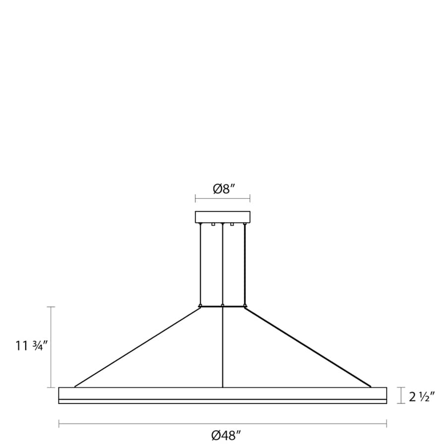 Sonneman Corona 48" Wide LED Ring Chandelier