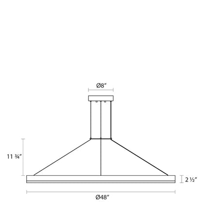 Sonneman Corona 48" Wide LED Ring Chandelier