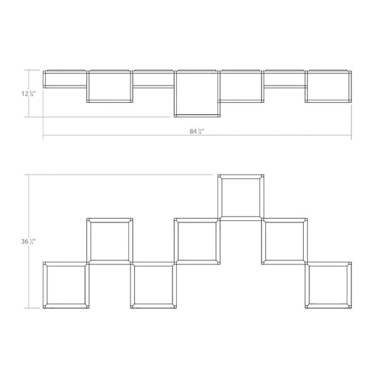 Sonneman Cubix 7 Light LED Surface Mount