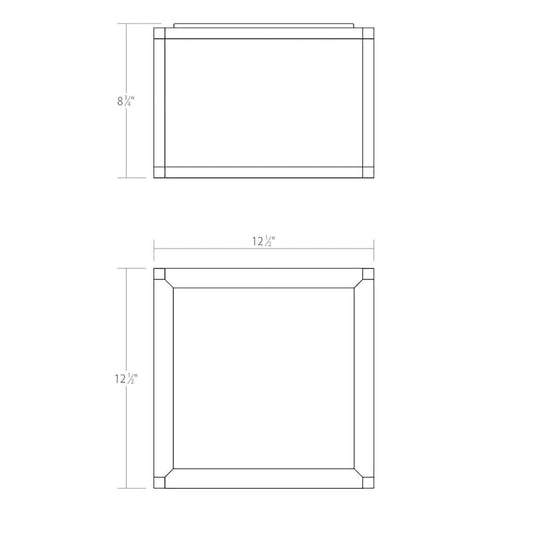 Sonneman Cubix 1 Light Medium LED Surface Mount