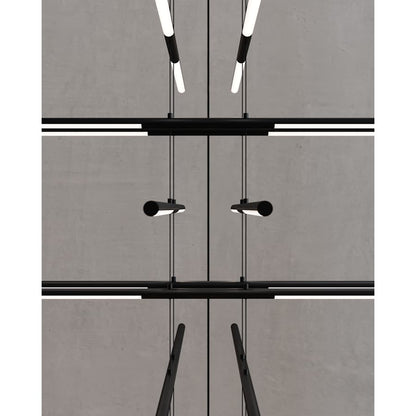 Sonneman Tik-Tak 47-1/2" Wide LED Six Tier Linear Chandelier with Optical Acrylic Shades