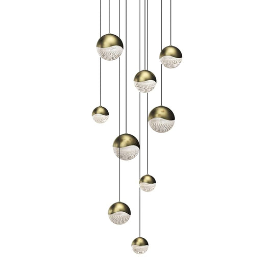 Sonneman Grapes 9 Light 14" Wide LED Suspension Multi Light Pendant
