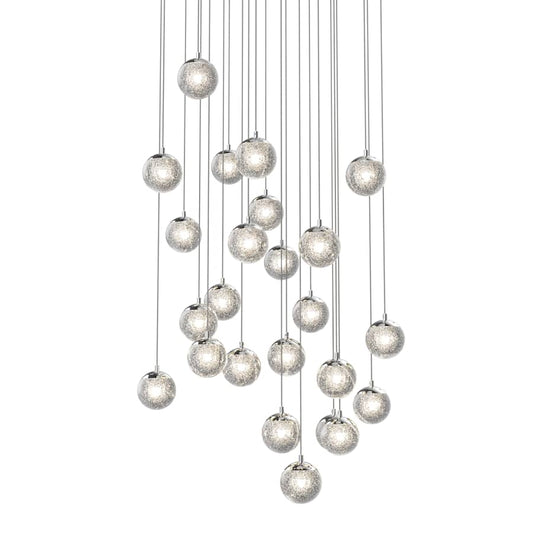 Sonneman Champagne Bubbles 24 Light 27-1/4" Wide LED Multi Light Pendant with Seeded Glass Shades
