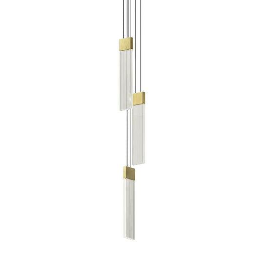 Sonneman V Panels 4" Wide Suspension Multi Light Pendant