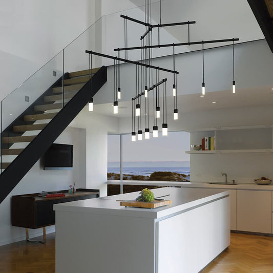 Sonneman Suspenders LED 4-Tier Tri-Bar Multi Light Pendant