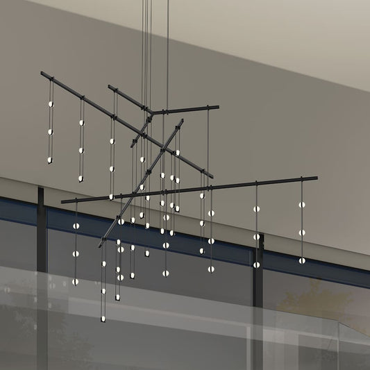 Sonneman Suspenders LED 4-Tier Tri-Bar Multi Light Pendant