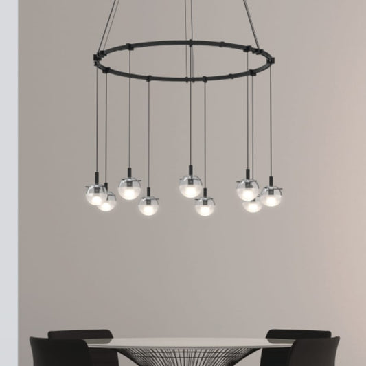 Sonneman Suspenders LED Single Ring Multi Light Pendant