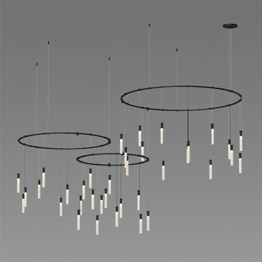 Sonneman Suspenders LED 3-Bar Offset Ring Multi Light Pendant