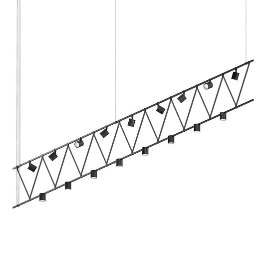 Sonneman Suspenders 17 Light 170" Wide LED Linear Chandelier