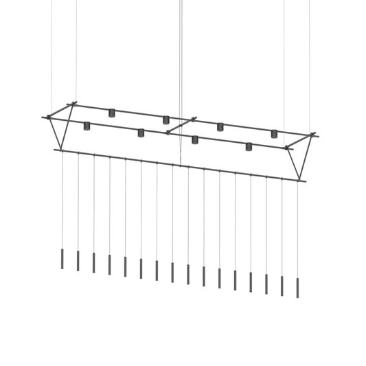 Sonneman Suspenders 16 Light 170" Wide LED Suspension Multi Light Pendant