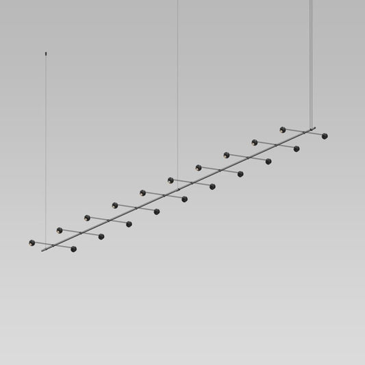 Sonneman Suspenders 20 Light 193" Wide LED Linear Chandelier