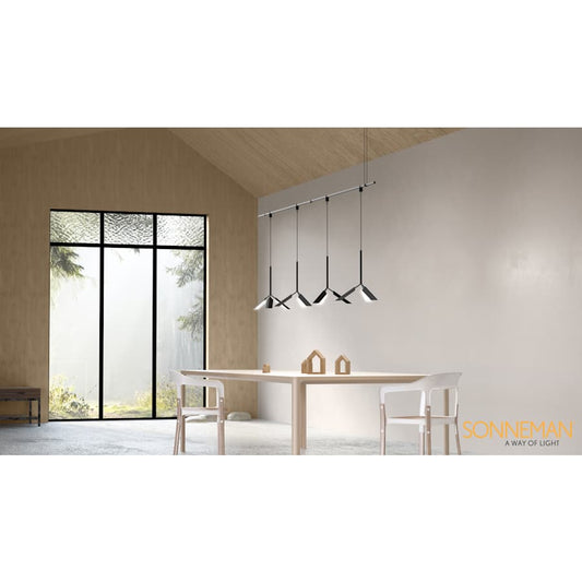 Sonneman Suspenders 4 Light 49" Wide LED Suspension Multi Light Pendant