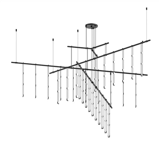 Sonneman Suspenders 83" Wide LED Abstract Chandelier