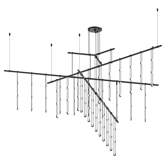 Sonneman Suspenders 83" Wide LED Abstract Chandelier