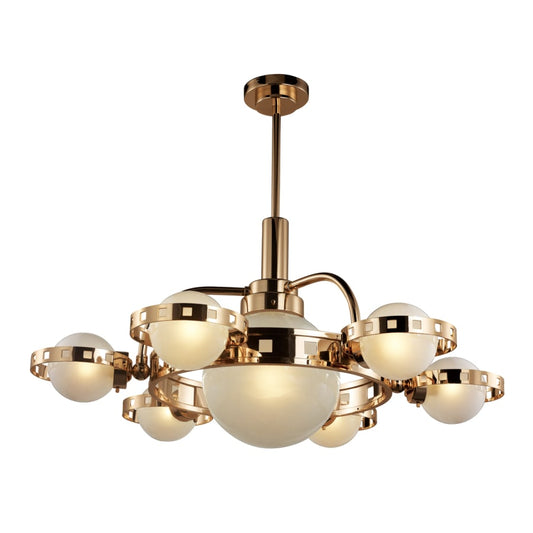 Studio M Olympus 7 Light 39-1/2" Wide Chandelier with Opal Glass Shades