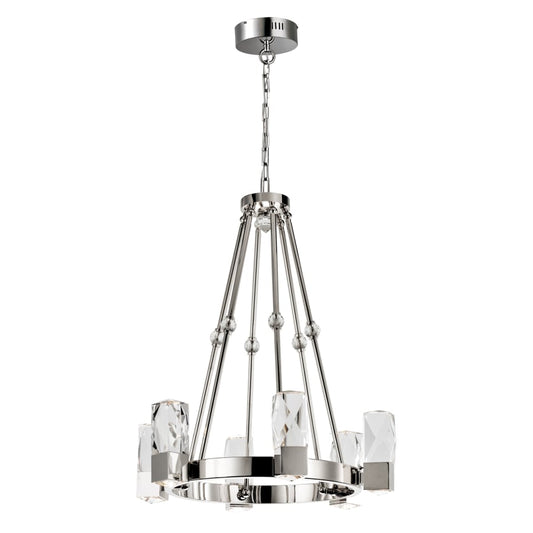 Studio M Empire 12 Light 26-1/2" Wide Integrated LED Chandelier with Faceted Crystal Shades