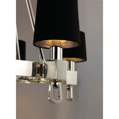 Studio M Jefferson 6 Light 37-1/2" Wide Chandelier with Silk Shades