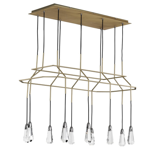 Studio M 10 Carat 10 Light 25-3/4" Wide Integrated LED Multi Light Pendant with Jewel Cut Crystals