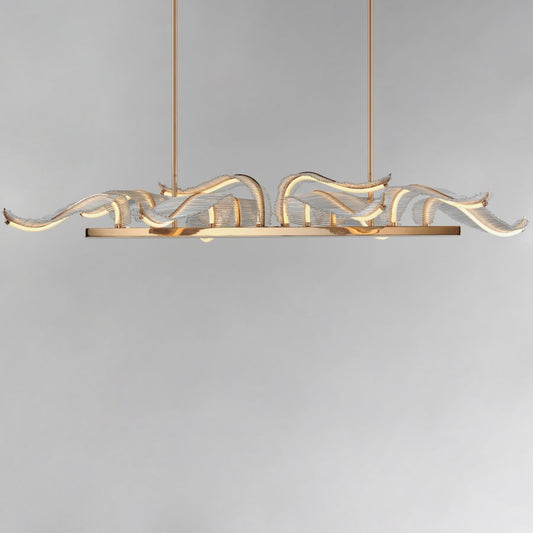 Studio M Lillet 61" Wide LED Crystal Abstract Chandelier with Beveled Crystal Shades