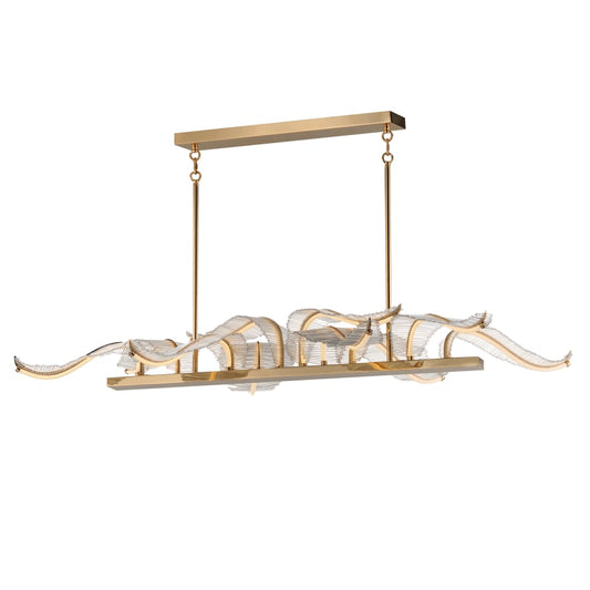 Studio M Lillet 61" Wide LED Crystal Abstract Chandelier with Beveled Crystal Shades