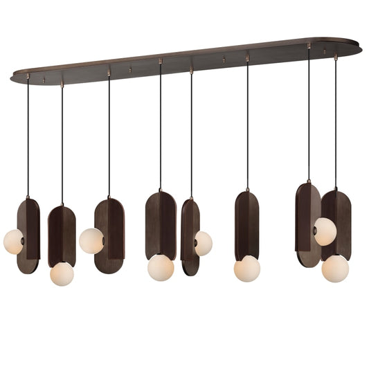 Studio M Stitched 8 Light 72" Wide LED Linear Chandelier by Mat Sanders