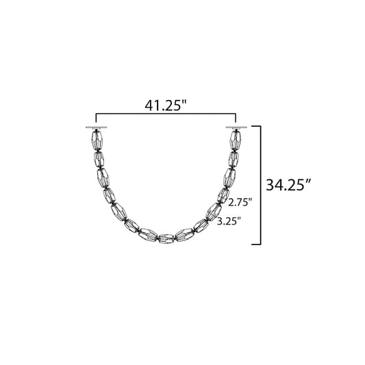 Studio M Dolce Vita 42" Wide Crystal Linear Pendant
