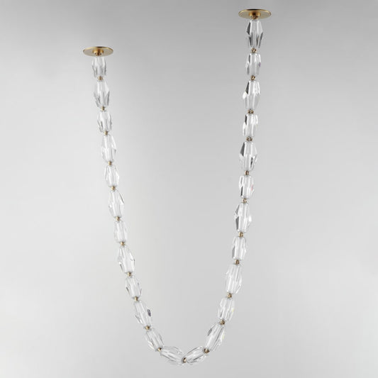 Studio M Dolce Vita 90" Wide LED Crystal Linear Pendant with Beveled Crystal Shades