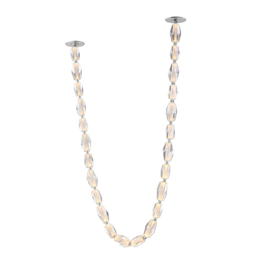 Studio M Dolce Vita 90" Wide LED Crystal Linear Pendant with Beveled Crystal Shades