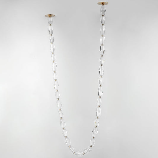 Studio M Dolce Vita 85" Wide LED Crystal Linear Pendant with Beveled Crystal Shades
