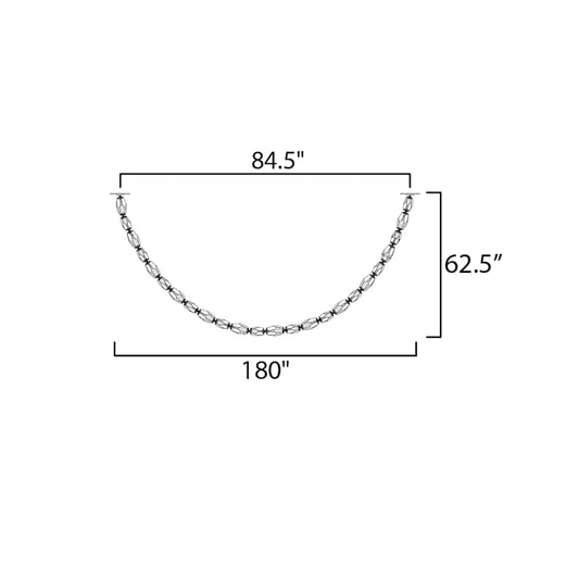 Studio M Dolce Vita 180" Wide Crystal Linear Pendant