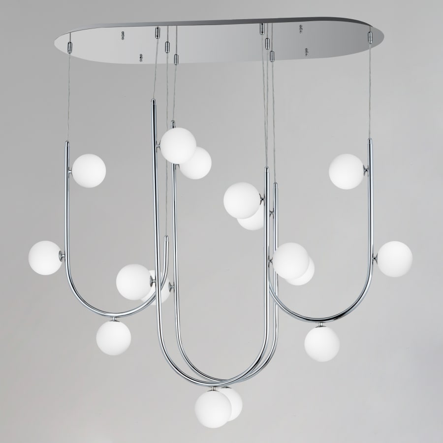 Studio M Contour 16 Light 52" Wide LED Abstract Linear Pendant by Nina Magon