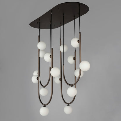 Studio M Contour 16 Light 52" Wide LED Abstract Linear Pendant by Nina Magon