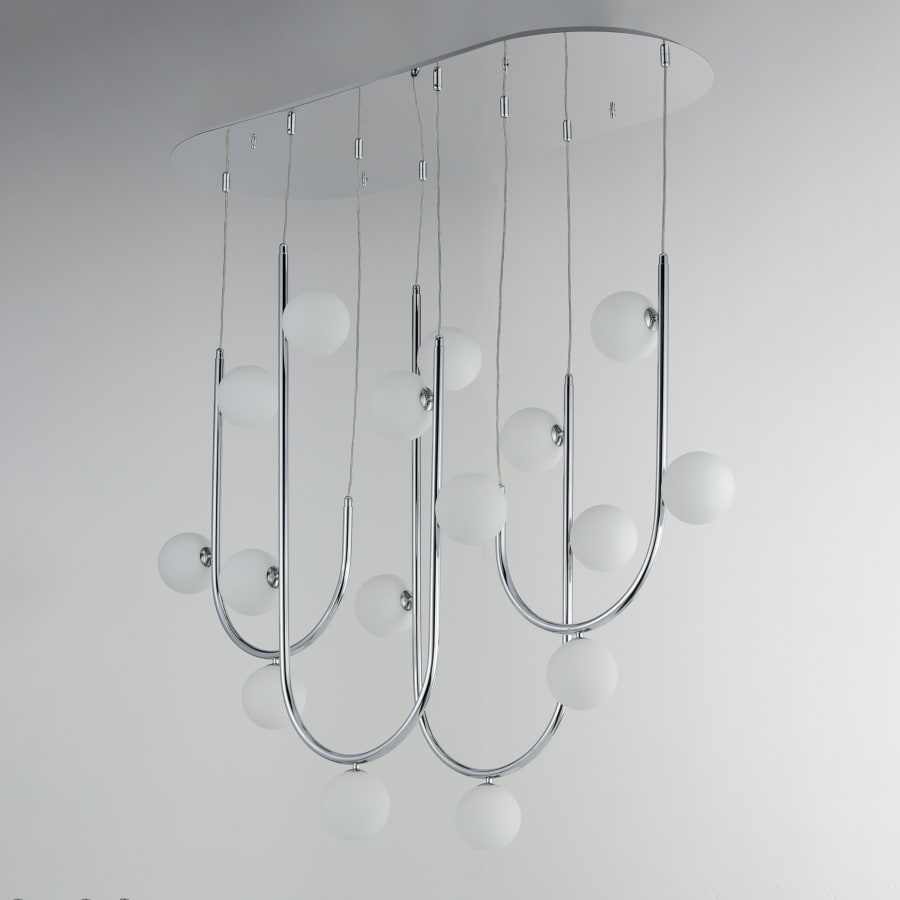 Studio M Contour 16 Light 52" Wide LED Abstract Linear Pendant by Nina Magon