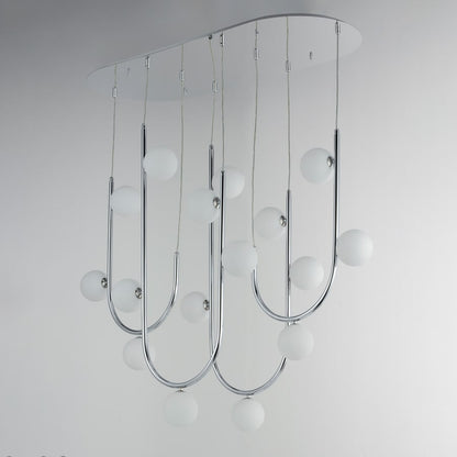Studio M Contour 16 Light 52" Wide LED Abstract Linear Pendant by Nina Magon