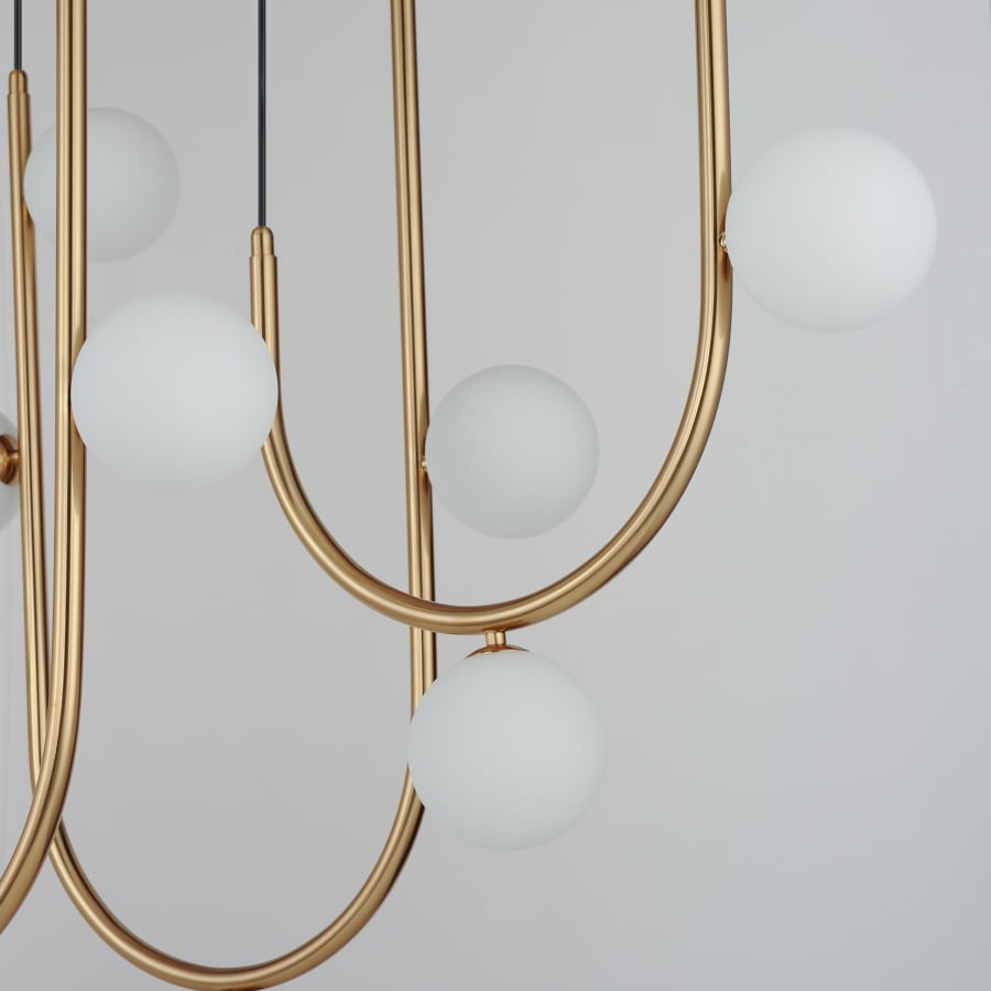 Studio M Contour 16 Light 52" Wide LED Abstract Linear Pendant by Nina Magon