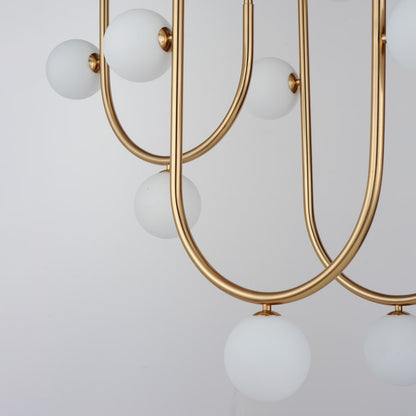 Studio M Contour 16 Light 52" Wide LED Abstract Linear Pendant by Nina Magon