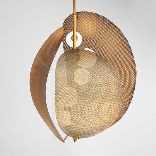Studio M Chips 5 Light 35" Wide LED Chandelier by Mat Sanders
