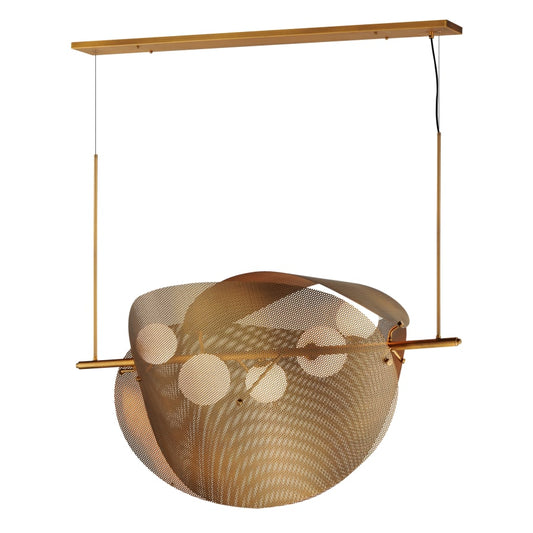 Studio M Chips 5 Light 49" Wide LED Linear Chandelier by Mat Sanders