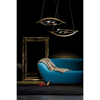 Synchronicity Courb¨¦ 45-5/16" Wide Integrated LED Linear Chandelier
