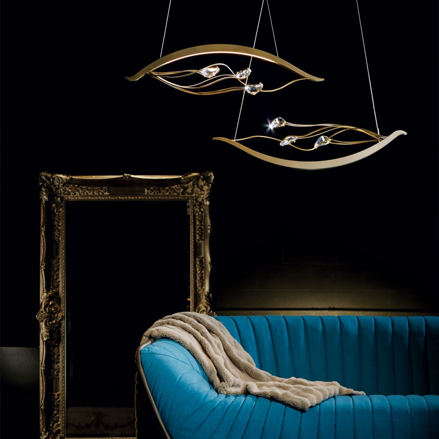 Synchronicity Courb¨¦ 45-5/16" Wide Integrated LED Linear Chandelier