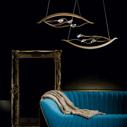 Synchronicity Courb¨¦ 45-5/16" Wide Integrated LED Linear Chandelier