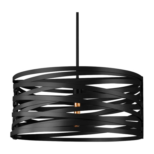 Hammerton Studio Tempest Single Light 24" Wide Drum Chandelier - Medium (E26) with Finished to Match Metal Shade