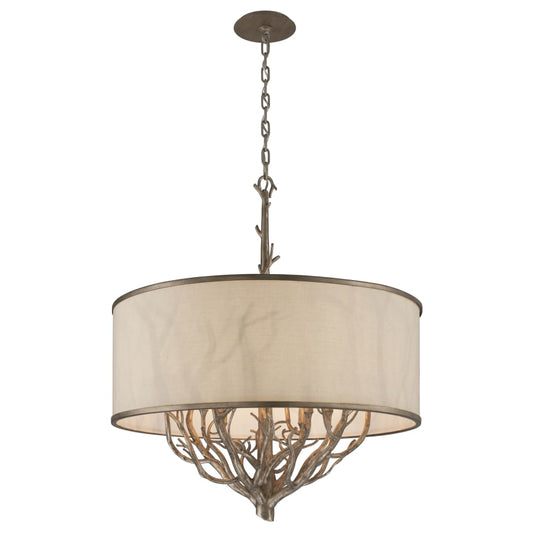 Troy Lighting Whitman 8 Light Pendant with Fabric Shade