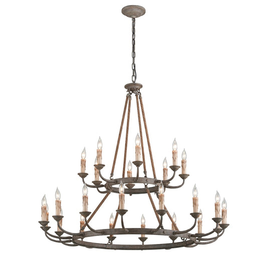 Troy Lighting Cyrano 24 Light 48" Wide Taper Candle Chandelier