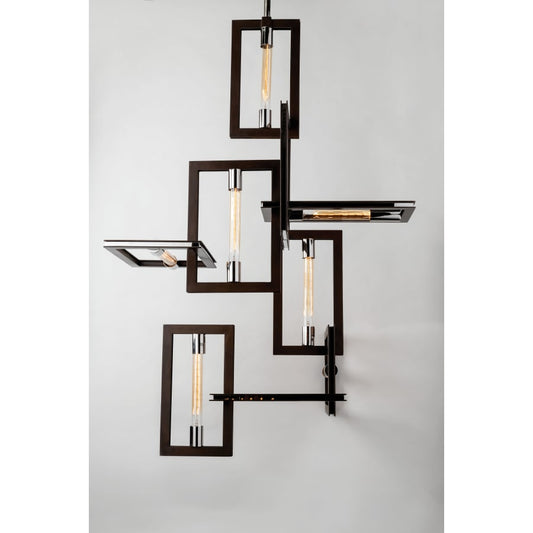 Troy Lighting Enigma 32" Wide 7 Light Abstract Chandelier