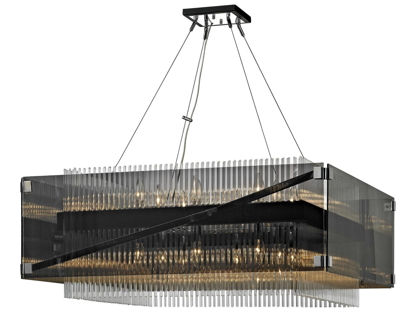 Troy Lighting 16-Light Apollo Chandelier in Bronze and Polished Chrome