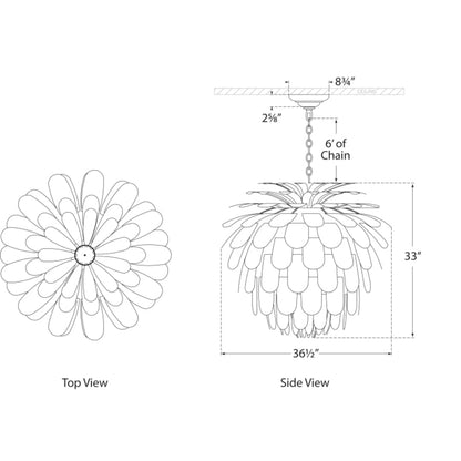 Visual Comfort Cynara 37" Grande Chandelier by E.F. Chapman
