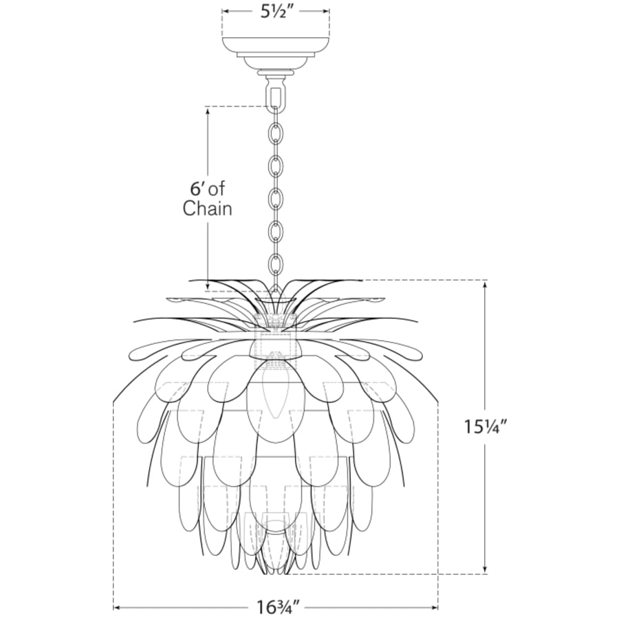 Visual Comfort Cynara 17" Wide Pendant