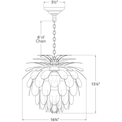 Visual Comfort Cynara 17" Wide Pendant